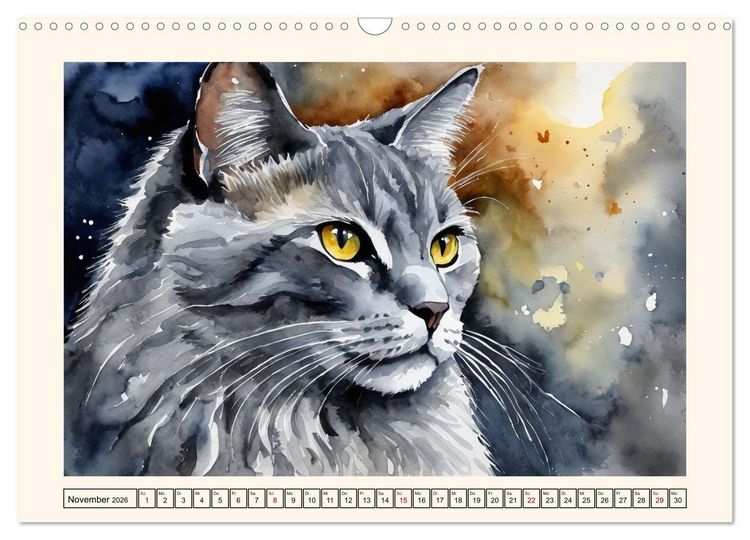 Produktbild: Samtpfoten im Portrait (Wandkalender 2026 DIN A3 quer), CALVENDO Monatskalender