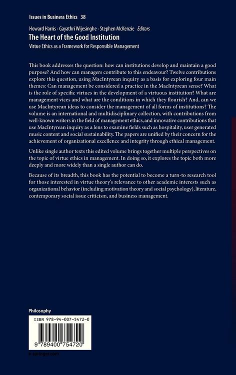 Produktbild: The Heart of the Good Institution