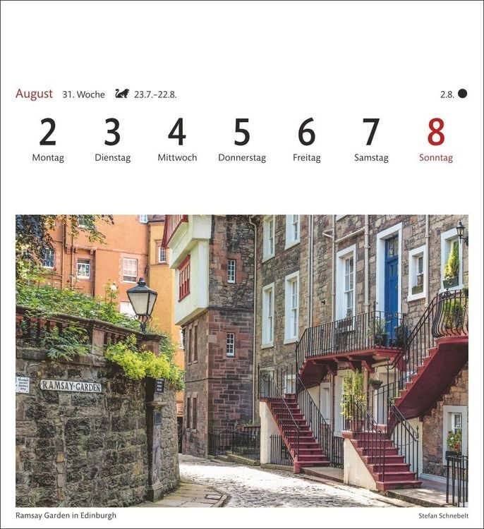 Produktbild: Schottland Sehnsuchtskalender 2027 - Wochenkalender mit 53 Postkarten