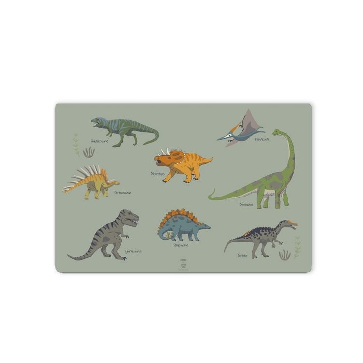 Produktbild: Scriptum Schreibtischunterlage f&uuml;r Kinder Acht Dinosaurier - 60 x 40 cm - aus premium Vinyl