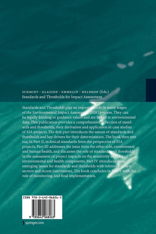 Produktbild: Standards and Thresholds for Impact Assessment