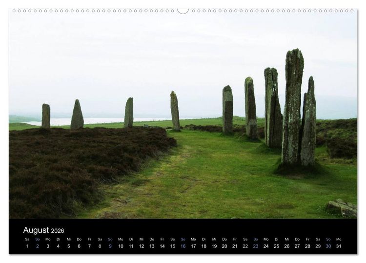 Produktbild: Steinkreise Gro&szlig;britanniens (hochwertiger Premium Wandkalender 2026 DIN A2 quer), Kunstdruck in Hochglanz