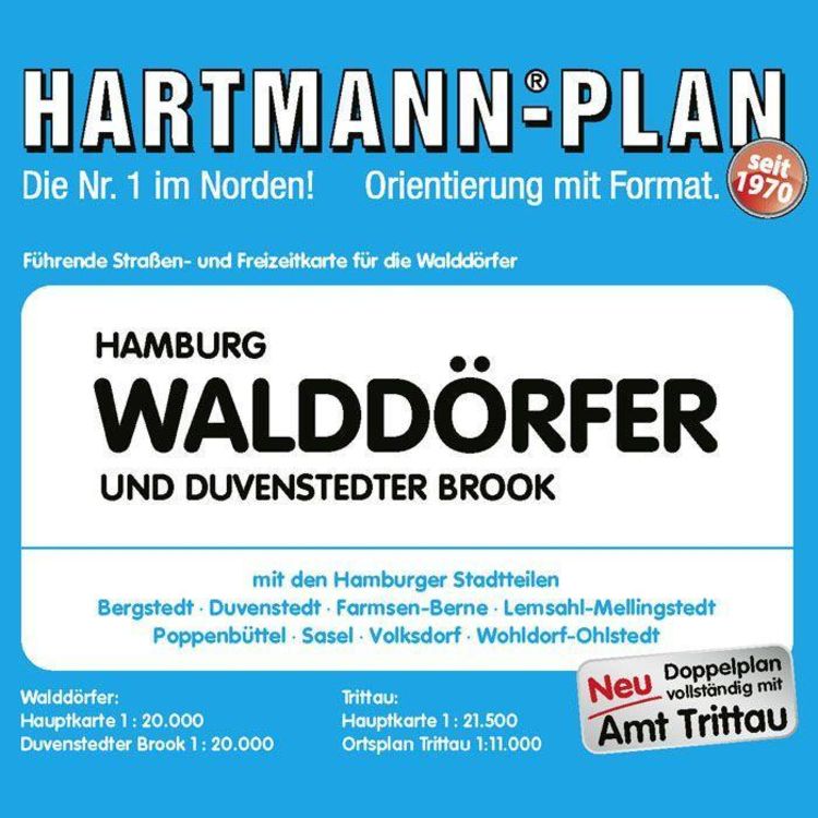 Produktbild: HARTMANN-PLAN Hamburg-Waldd&ouml;rfer und Duvenstedter Brook, 1:20.000 Stadtplan