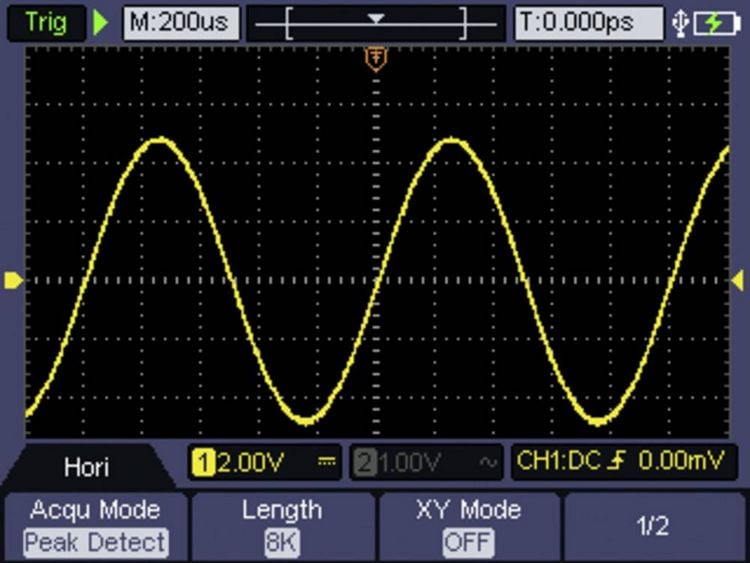 Produktbild: VOLTCRAFT DSO-2072H Hand-Oszilloskop 70 MHz 2-Kanal 250 MSa/s 8 kpts 8 Bit Handger&auml;t, Funktionsgenerator, Multimeter-Funktionen 1 St.