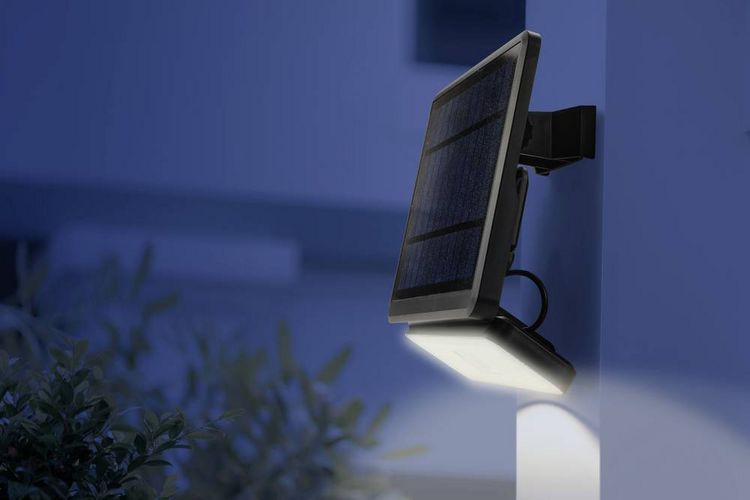 Produktbild: Sygonix SY-5972856 Solar-Wandstrahler mit Bewegungsmelder LED LED fest eingebaut 8 W Schwarz