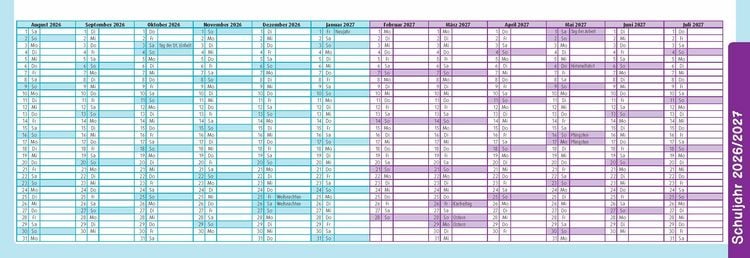 Produktbild: Der Wochen-Tischkalender f&uuml;r das Schuljahr 2026/2027
