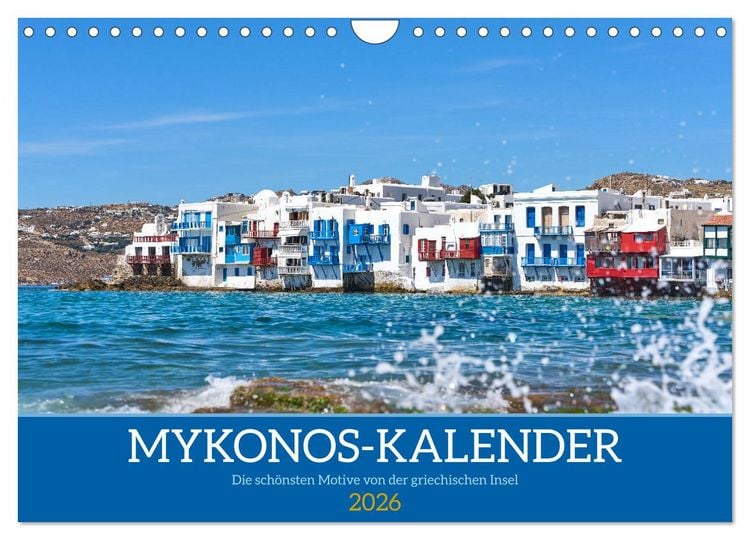 Produktbild: Griechenland - Mykonos Kalender (Wandkalender 2026 DIN A4 quer), CALVENDO Monatskalender