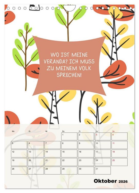 Produktbild: K&ouml;nigin &uuml;ber alles! Typokalender f&uuml;r starke Frauen (Wandkalender 2026 DIN A4 hoch), CALVENDO Monatskalender
