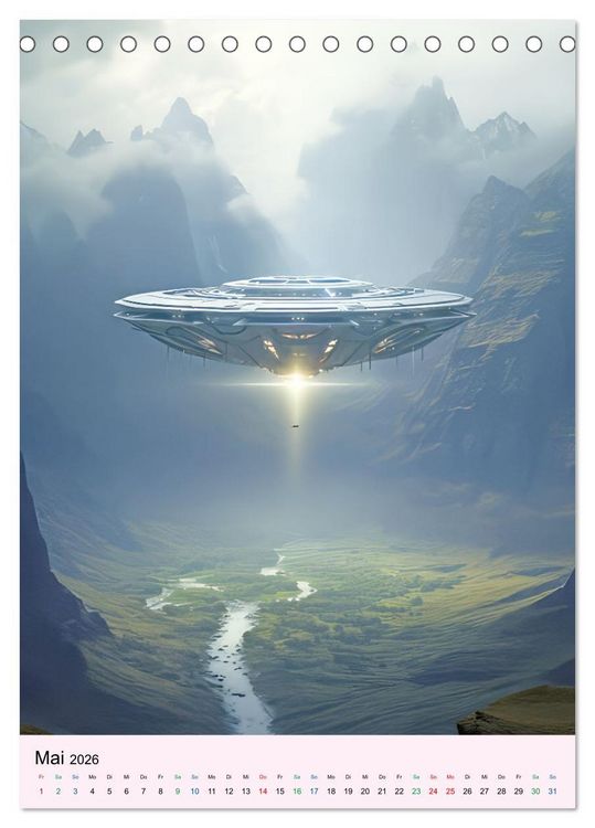 Produktbild: Sci-fi Welten - Fantasiebilder (Tischkalender 2026 DIN A5 hoch), CALVENDO Monatskalender