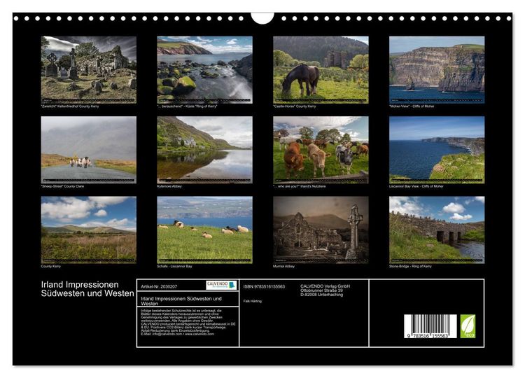 Produktbild: Irland Impressionen S&uuml;dwesten und Westen (Wandkalender 2026 DIN A3 quer), CALVENDO Monatskalender