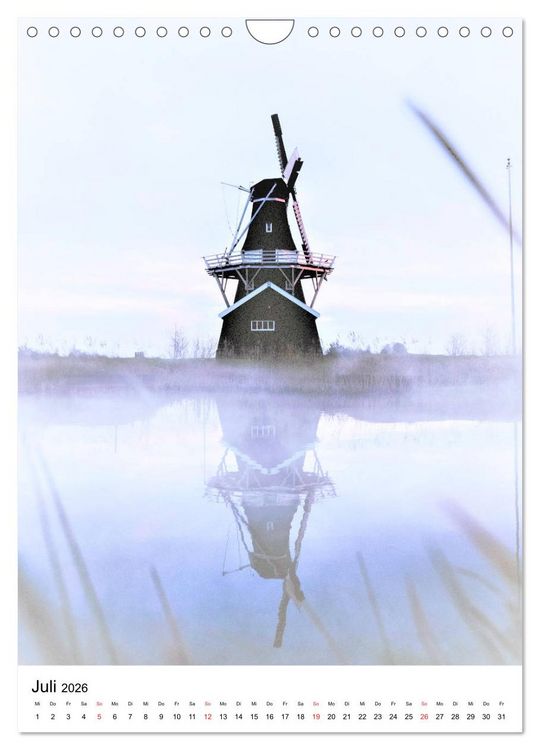 Produktbild: Die Windm&uuml;hle - Eindr&uuml;cke und Momente (Wandkalender 2026 DIN A4 hoch), CALVENDO Monatskalender