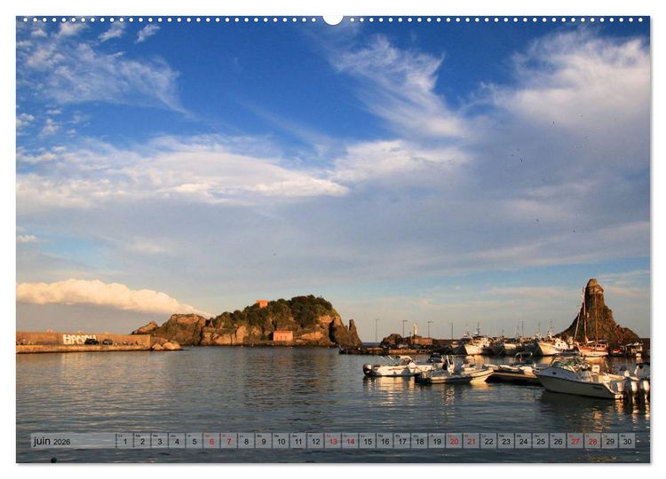 Produktbild: Sicile, la terre d'aventure entre la mer et les volcans (Calendrier mural 2026 DIN A2 vertical) calendrier de bureau