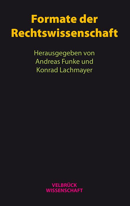 Produktbild: Formate der Rechtswissenschaft