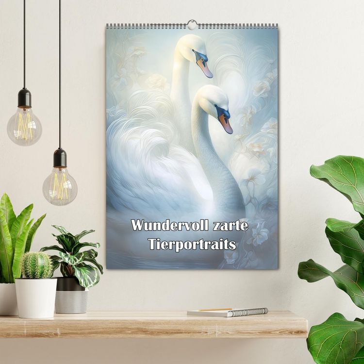 Produktbild: Wundervoll zarte Tierportraits (Wandkalender 2026 DIN A2 hoch), CALVENDO Monatskalender