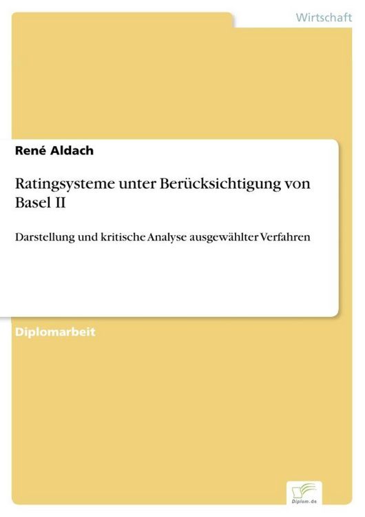 Produktbild: Ratingsysteme unter Ber&uuml;cksichtigung von Basel II