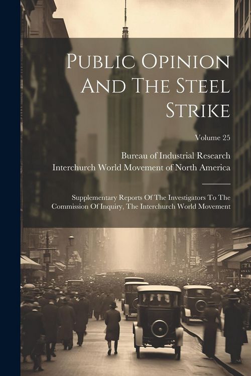 Produktbild: Public Opinion And The Steel Strike: Supplementary Reports Of The Investigators To The Commission Of Inquiry, The Interchurch World Movement; Volume 2