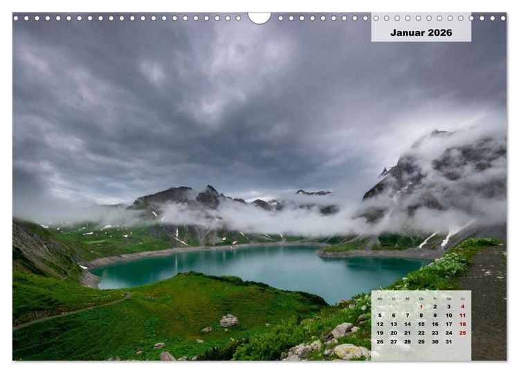 Produktbild: L&uuml;nersee - die blaue Perle der Alpen (Wandkalender 2026 DIN A3 quer), CALVENDO Monatskalender