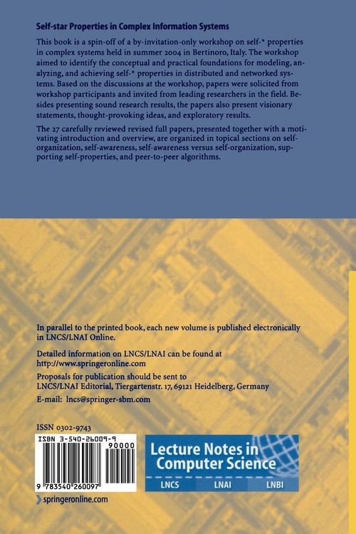 Produktbild: Self-star Properties in Complex Information Systems
