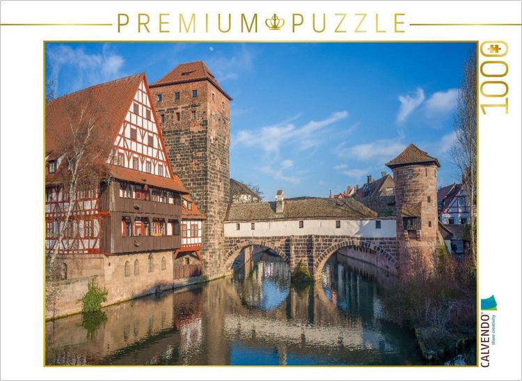 Produktbild: CALVENDO Puzzle N&uuml;rnbergs Altstadt an der Pegnitz | 1000 Teile Lege-Gr&ouml;&szlig;e 64x48cm Foto-Puzzle f&uuml;r gl&uuml;ckliche Stunden