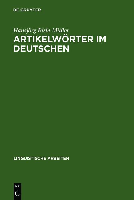 Produktbild: Artikelw&ouml;rter im Deutschen