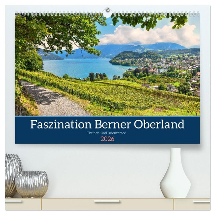 Produktbild: Faszination Berner Oberland - Thuner- und Brienzersee (hochwertiger Premium Wandkalender 2026 DIN A2 quer), Kunstdruck in Hochglanz