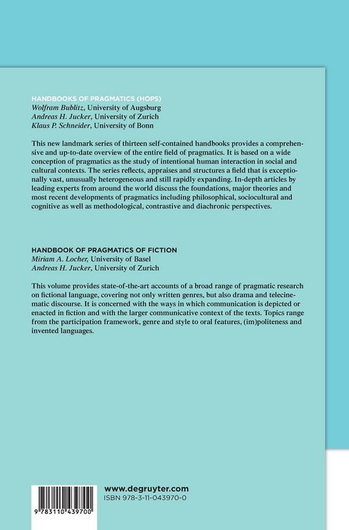 Produktbild: Pragmatics of Fiction