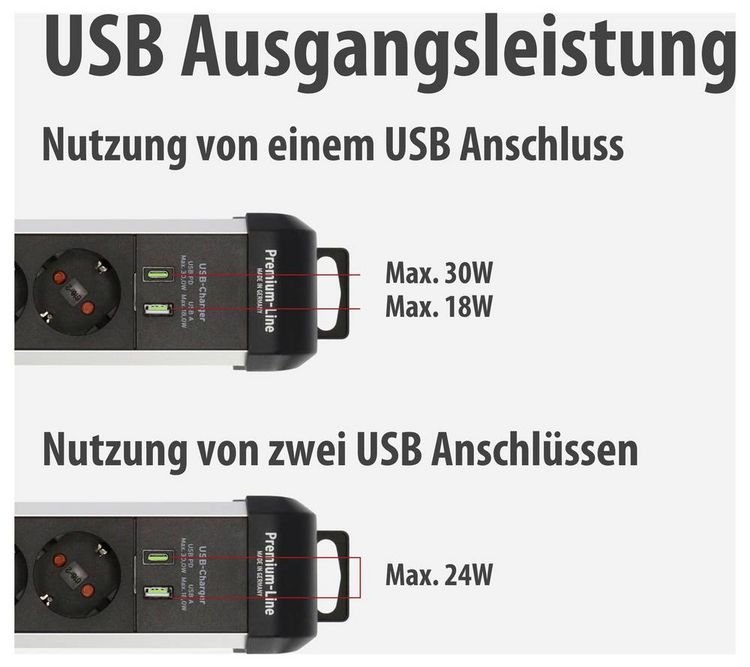 Produktbild: Brennenstuhl 1391030611 Steckdosenleiste mit Schalter Silber, Schwarz Schutzkontakt 1St.