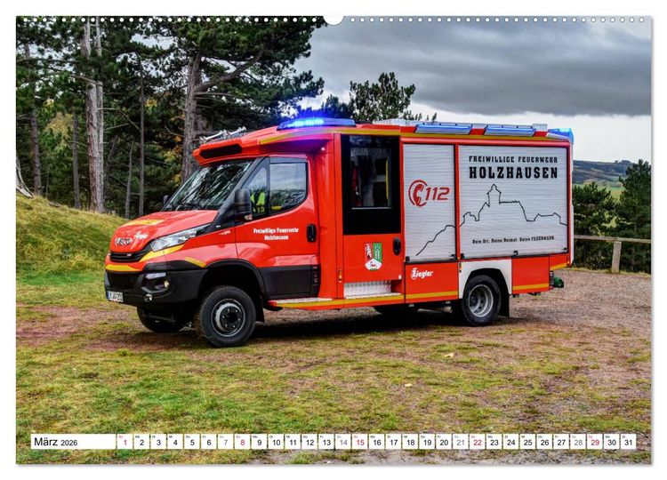 Produktbild: Feuerwehrfahrzeuge (Wandkalender 2026 DIN A2 quer), CALVENDO Monatskalender
