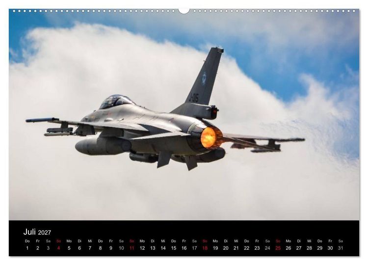 Produktbild: F-16 Fliegende Legende (Wandkalender 2027 DIN A2 quer), CALVENDO Monatskalender