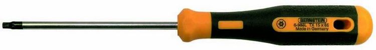 Produktbild: BERNSTEIN Tools for Electronics Werkstatt Torx-Schraubendreher Gr&ouml;&szlig;e (Schraubendreher) T 6 Klingenl&auml;nge: 65 mm 1 St.