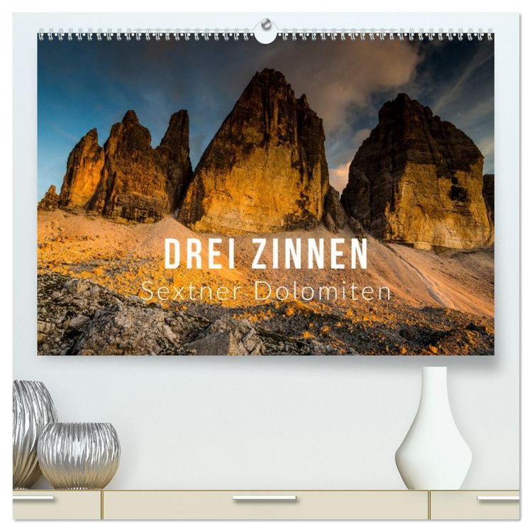 Produktbild: Drei Zinnen. Sextner Dolomiten (hochwertiger Premium Wandkalender 2026 DIN A2 quer), Kunstdruck in Hochglanz