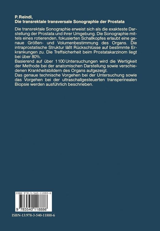 Produktbild: Die transrektale transversale Sonographie der Prostata