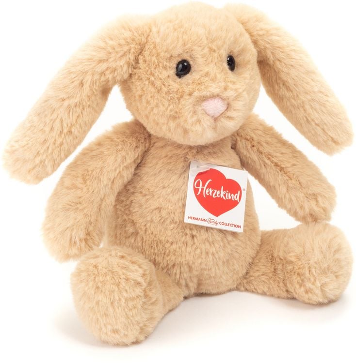 Teddy Hermann Herzekind Hase – 15 Cm, Weiß, Kuscheliges Plüschtier Mit Recyceltem Füllmaterial