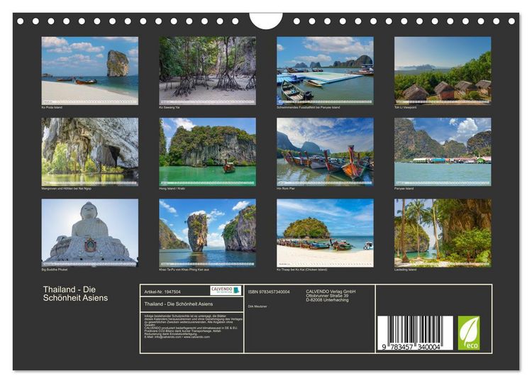 Produktbild: Thailand - Die Sch&ouml;nheit Asiens (Wandkalender 2026 DIN A4 quer), CALVENDO Monatskalender