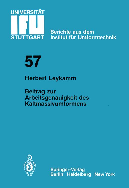 Produktbild: Beitrag zur Arbeitsgenauigkeit des Kaltmassivumformens