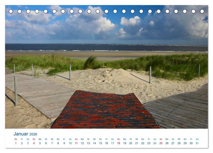 Produktbild: Langeoog 2026. Impressionen zwischen Hafen und Ostende (Tischkalender 2026 DIN A5 quer), CALVENDO Monatskalender