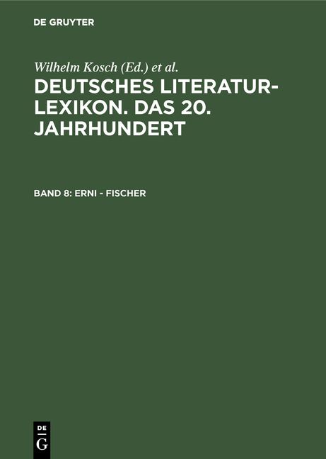 Produktbild: Deutsches Literatur-Lexikon. Das 20. Jahrhundert / Erni - Fischer