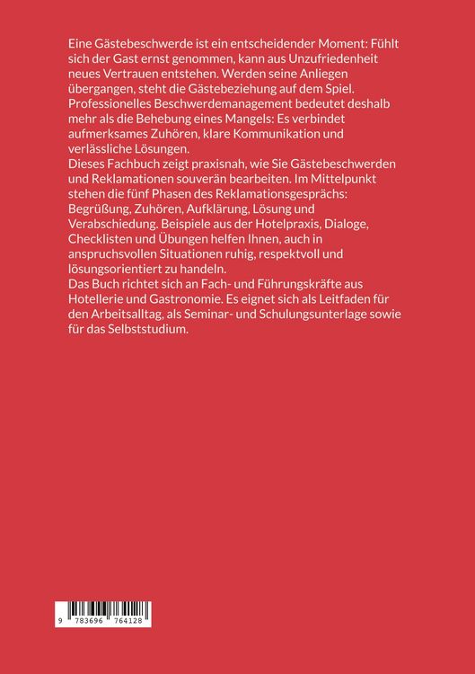 Produktbild: G&auml;stebeschwerden und Reklamationen