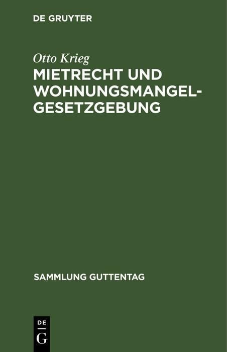 Produktbild: Mietrecht und Wohnungsmangelgesetzgebung