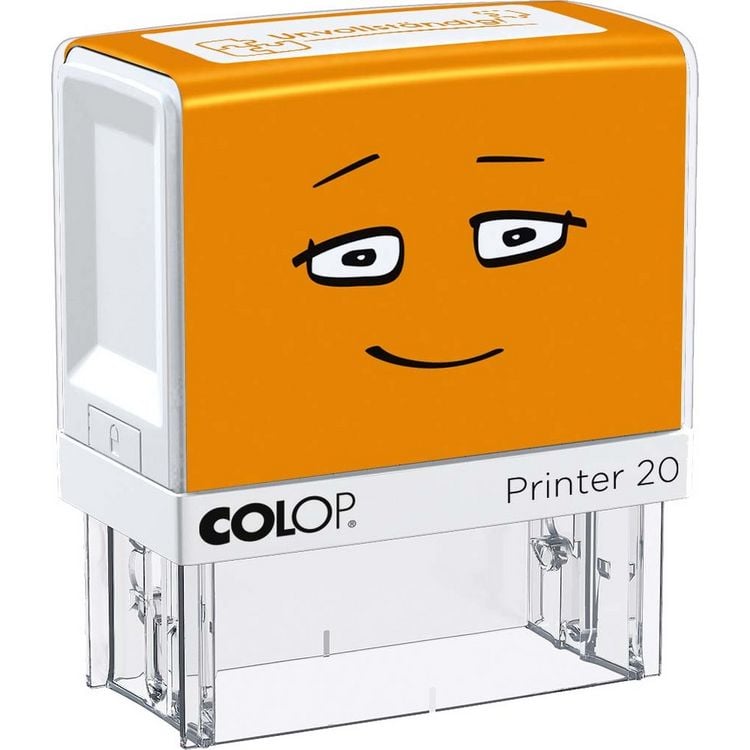 Produktbild: COLOP NIO School Motivations-Stempel, unvollst&auml;ndig, Abdruckfarbe shiny orange, 38 x 14mm