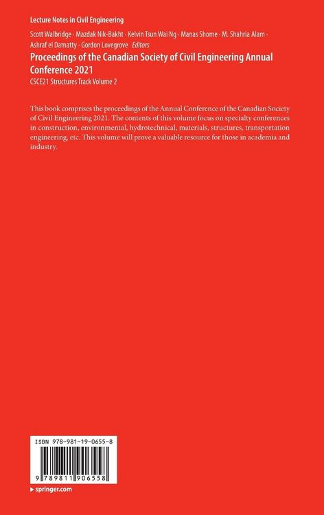 Produktbild: Proceedings of the Canadian Society of Civil Engineering Annual Conference 2021