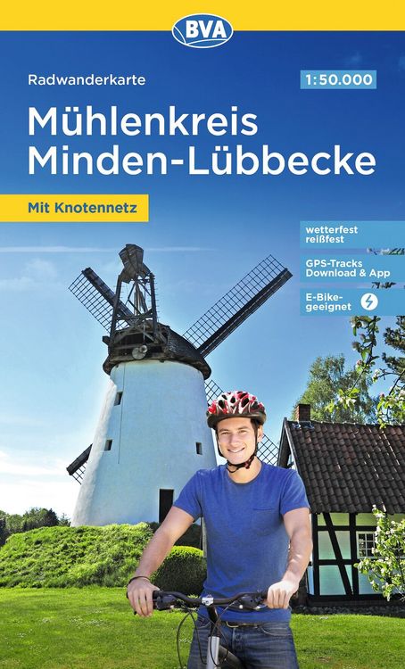 Produktbild: BVA Radwanderkarte M&uuml;hlenkreis Minden-L&uuml;bbecke 1:50.000