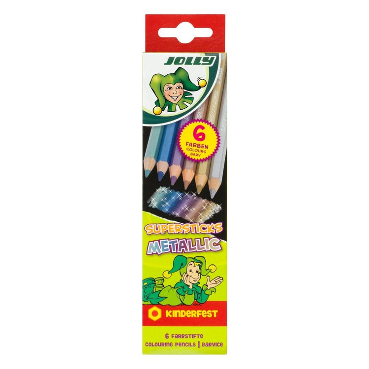 Produktbild: JOLLY Buntstifte Supersticks kinderfest Metallic, 6er Set