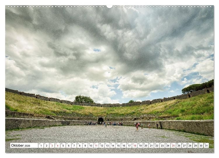 Produktbild: Versteinerte Stadt Pompeji (Wandkalender 2026 DIN A2 quer), CALVENDO Monatskalender