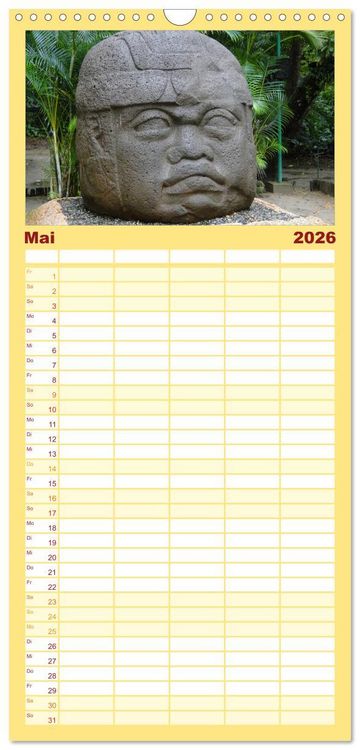 Produktbild: Familienplaner 2026 - Mexiko - Land der Farben mit 5 Spalten (Wandkalender, 21 x 45 cm) CALVENDO