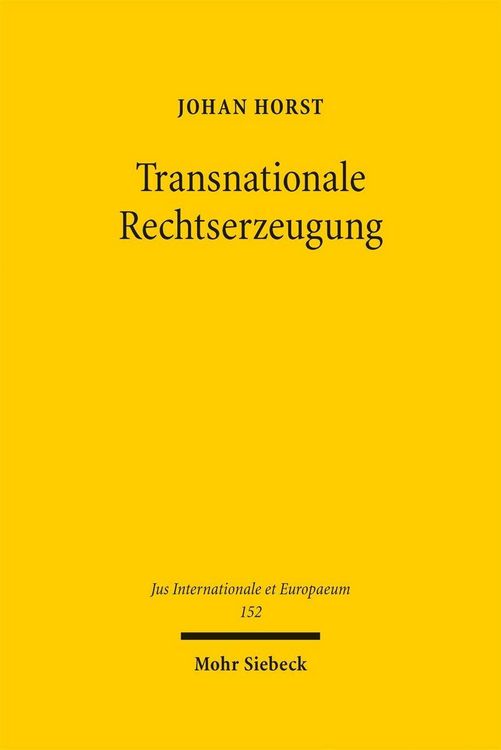 Produktbild: Transnationale Rechtserzeugung
