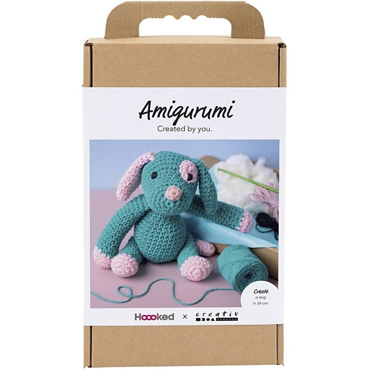 Produktbild: Creativ Company Kreativ Set Amigurumi, Welpe, Pastellpink, Dunkelt&uuml;rkis