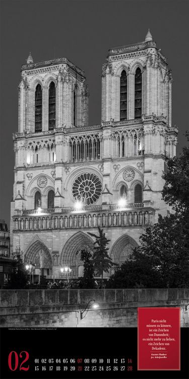 Produktbild: Paris, je t&rsquo;aime Literatur-Kalender 2027