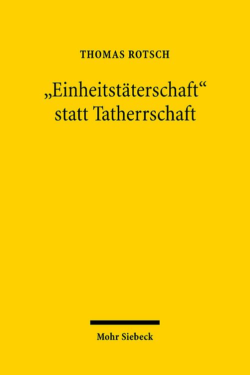 Produktbild: "Einheitst&auml;terschaft" statt Tatherrschaft