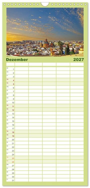 Produktbild: Familienplaner 2027 - Sevilla, eine der sch&ouml;nsten St&auml;dte der Welt mit 5 Spalten (Wandkalender, 21 x 45 cm) CALVENDO